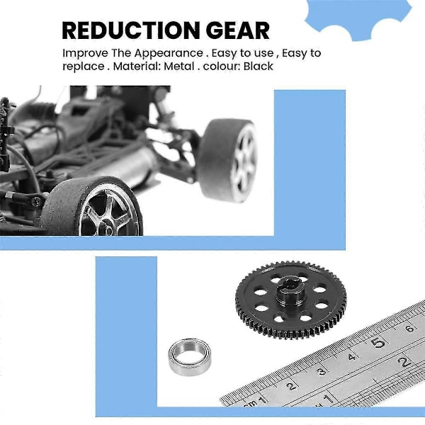 Metal 60T Päävaihde Reduktiovaihde 7640 Sopii Traxxas LaTrax Teton 1/18 RC-autolle Parannus Osia Tarvikkeita