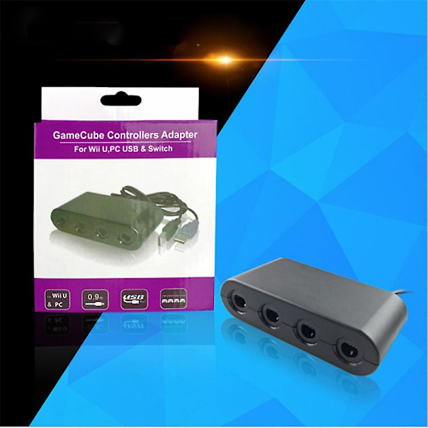 4-Port Kontrolleradapter for Nintendo GameCube til Switch & Wii U & PC