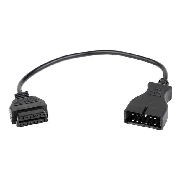 12-bens til 16-bens OBD2 Diagnostisk Konverter Adapterkabel Linjeforbindelse til GM