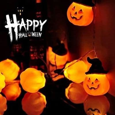 Halloween græskar lyskæde - 20 LED - 3 m - Indendørs - Batteri