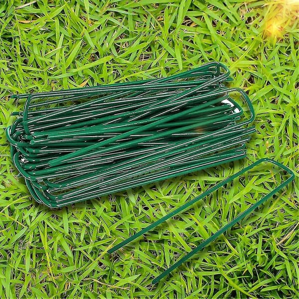 Hage U-formede stålspiker bakkepinner plugger pigger, 20 stk/pakke