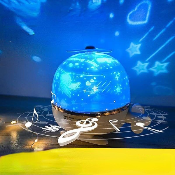 3D Stjernehimmel Roterende Musikk Projeksjonslys SMCS.9.52