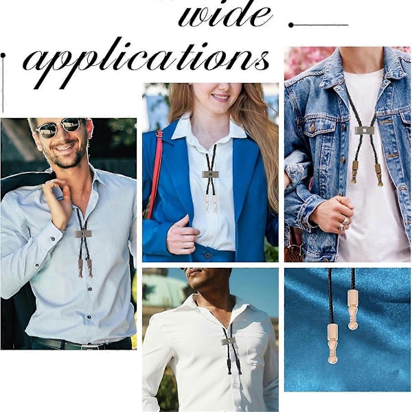 15 stk. 5 farger Bolo Tie Endestykker Legering Tråd Endetilbehør Erstatning Klesdekorasjon DIY Laging