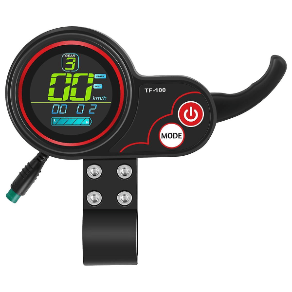 36/48V LED-skjerm med gassdisplay Hastighet Kilometerstand Batterifeilmelding 5-pinners kontakt for elektrisk scooter