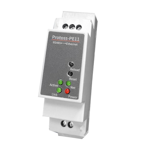 DIN-skena Seriell Port RS485 till Ethernet Konverter Server Protoss MQTT PE11-H Stöd Modbus TCP RTU