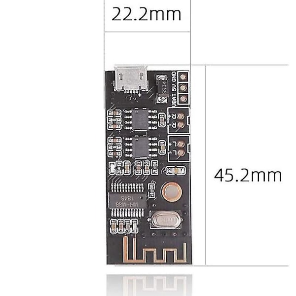 Tandforstærkerkort, 5w +5w Output, 3.7v-4.2v/5v Mini Tand Ser Kort