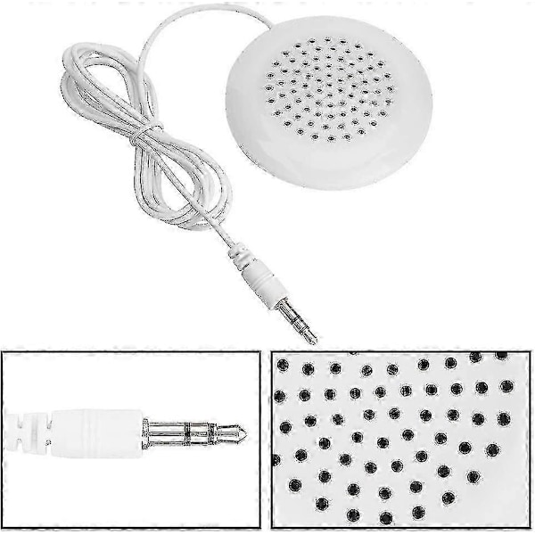 Garsent Mini Kannettava Kaiutin, 3,5 mm Hifi Mini-kaiutin Kuulokeliitännällä Matka Stereo Äänikaiutin MP3:lle, MP4:lle, CD-soittimelle, Matkapuhelimelle (valkoinen)