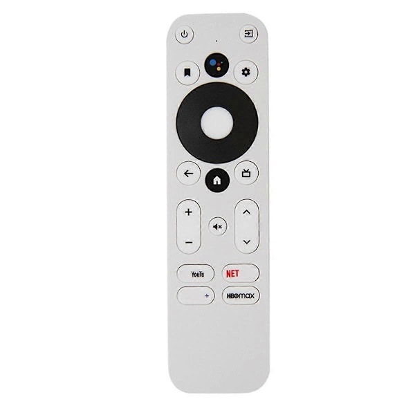 Udskiftnings-Stemmefjernbetjening til KM2 KM2 PLUS Android 4K UHD TV Box Bluetooth Stemmefjernbetjening Hvid
