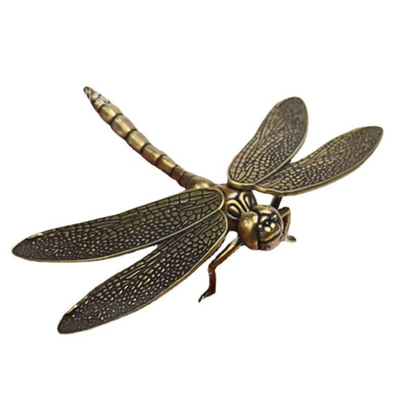 Pieni messinki sudenkorento eläinhahmo Retro-tyylinen metalliveistos kodin työpöydän askartelukoriste