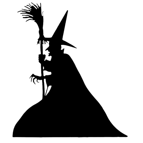 Halloween Häxa För Katt Trädgård Metall Stake Svart För Katt Silhuett För Gård Gräsplan