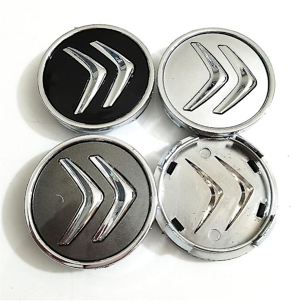 4 stk. hjulkapsler til Citroen C4 Picasso C3 Berlingo C5 X7 C2 C1 Ds3 Zx Xsara C8 Ds Ds4 60mm, fælgcenterkapsler med emblem, bilhjulkapsler