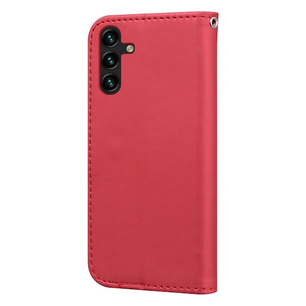 Etui til Xiaomi Mi 10 Lite 5g Sød Tegneserie Dyr Læder Pung Flip Kreativ Magnetisk Beskyttende Cover - Rød Kat