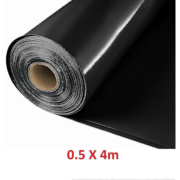 Fuktspärrsmembran Svart Polyetenfolie Rulle DPM 4m 5m Bred 300mu Tegel-1m x 5m-