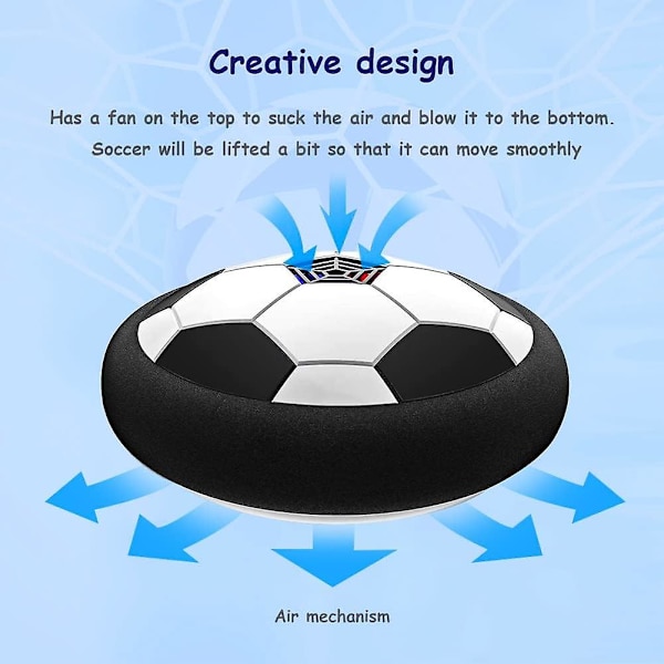 LED Hover Fotboll för Barn, Presenter till Pojkar och Flickor 3 4 5 6 7 8-12 År Gamla Leksaker, Luftdriven Fotboll inomhus och utomhus