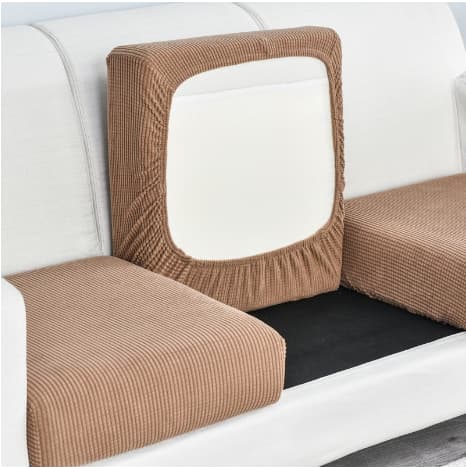 Minimalist Solid Color Sofa Cover for All Seasons Coffee