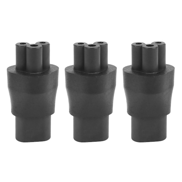 3x IEC 320 C5 3-polet Hun til C8 2-polet Han Stikkonverter Strømforsyningsadapter