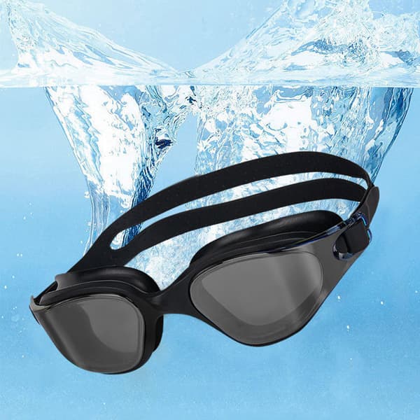 Simming Goggles - Adjustable Strap, Anti-Fog, UV Protection Black