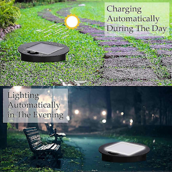 Ersättningsöverdelar för solcellslampor - 4 stycken för utomhuslyktor, rund design
