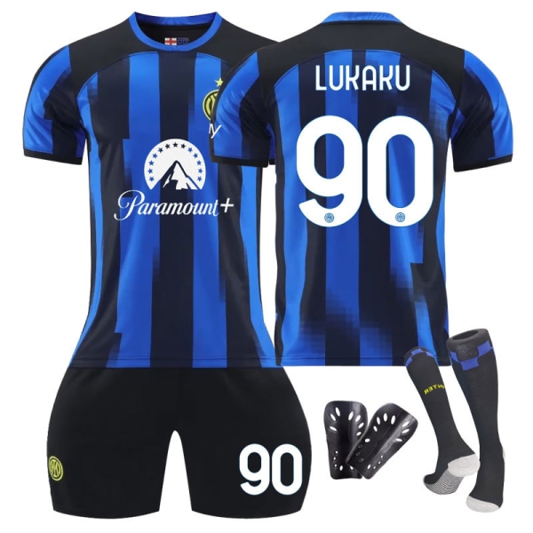 23-24 Inter Milan hemmaträningströja sportuniform herr- och damfotbollsuniform NO.9 S