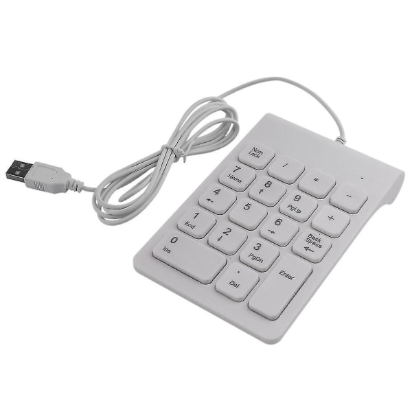 Mini USB-kabelansluten numerisk knappsats Numpad 18 tangenter Digitalt tangentbord passar för redovisning Kassör Laptop Windows