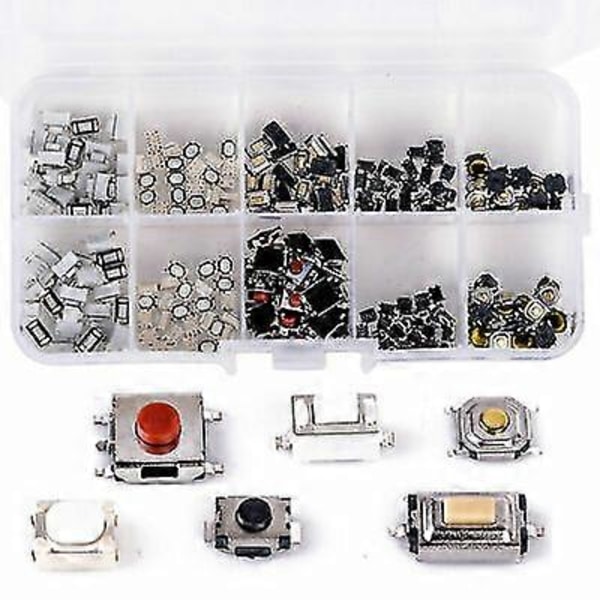 50 stk. Mikroknap 10-Type Fjernbetjeningsnøgle SMD SMT Knap Mikro Switch FK