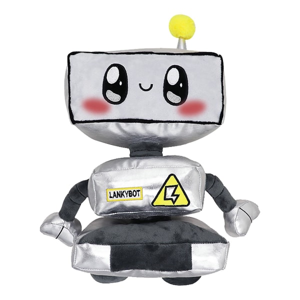 Robot plyschdocka Mjuk krambar fylld robotkuddeprydnad Härlig tecknad robotplyschplysch Barn följeslagare plyschleksak Födelsedagspresent för flickor Pojkar