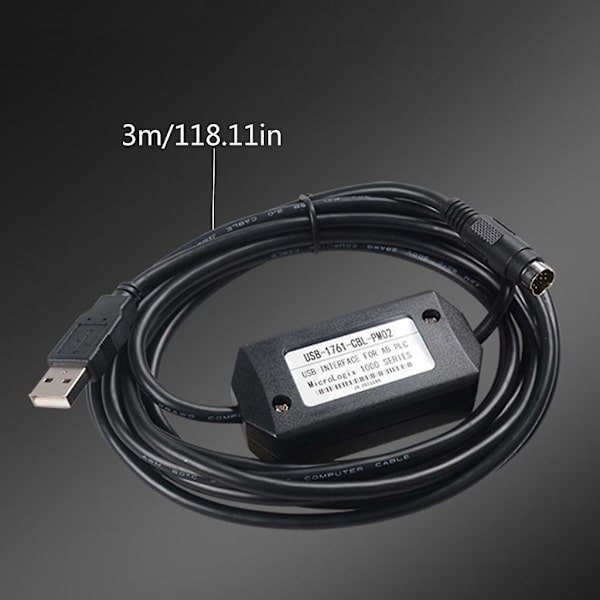 PLC Programmeringskabel til AB Micrologix 1000/1200/1500 Serie Datakabel USB-1761-CBL-PM02