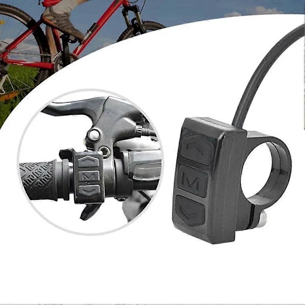 Elektrisk Cykel Strömbrytare Kontrollknapp Styrfäste Delad Mätare Strömbrytare Knapp för LCD Mätare E-