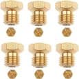 Universale brennerdyser, 6-delt sett - Messing - Naturgass og LPG - Diametre 0,5–0,96 mm