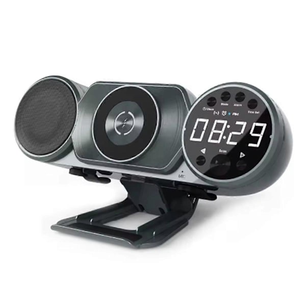 Langaton Lataus Bluetooth Kaiutin FM Radio TF AUX USB Handsfree Herätyskello Koriste Ympäristö Li
