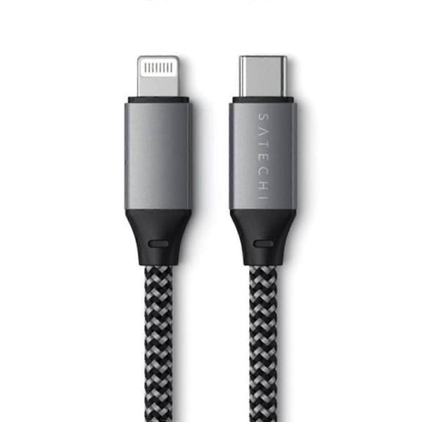 USB-C til Lightning-kabel - 25CM, Grå