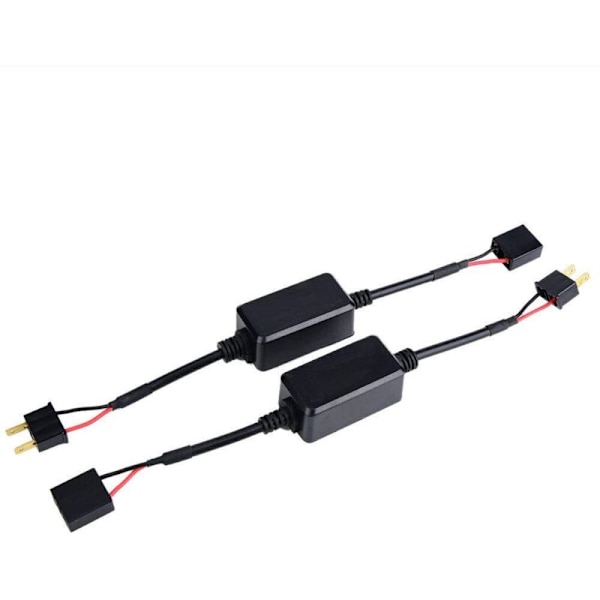 LED Forlygte Dekoder. 2 Stykker Bil LED Forlygte Dekoder Radio Audio Anti-interferens Fejlannullerende Filter til H7