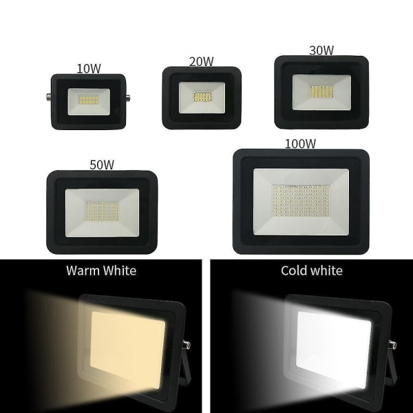 LED industristrålkastare, IP68 arbetslampa 30W kallvitt ljus
