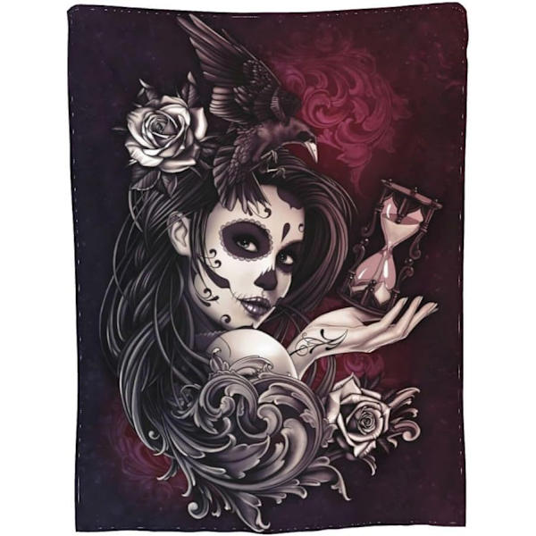 Halloween tæppe - Plys Halloween tæppe - Hyggeligt flanelgråt Halloween dekoration til fest sofa seng stue 50\"x60\" Stil 71