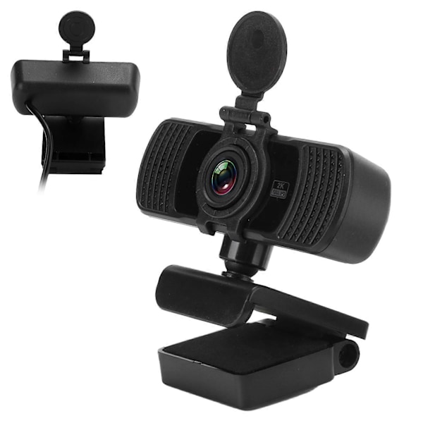 2K 1440P HD Webcam med indbygget mikrofon til live streaming på desktop-computere