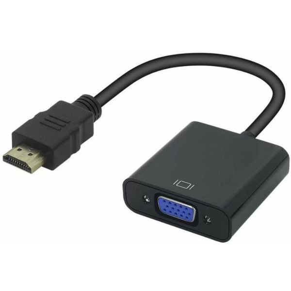 hdmi till vga kabel hdmi till vga anslutningskabel HD 1080p guldpläterat huvud - svart, 0,15m, 1st