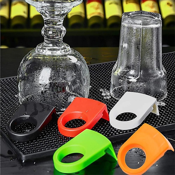ABS Dryckeshållare Flaskhållare Öl Cocktail Snap för Schooner & Goblet Glas Orange