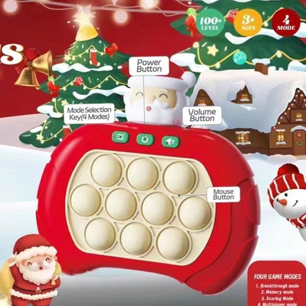 Snabb tryck på ljus pop-spel Fidget-leksaker för vuxna och barn Sensorisk pop it, 100% ny