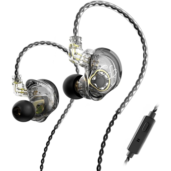 In-ear-hörlurar med löstagbar 2-stiftskabel, grå YIY SMCS.9.27