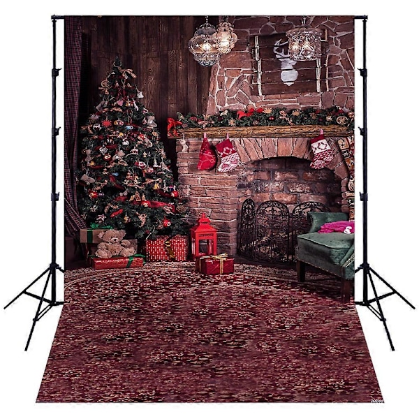 Andoer 1,5 x 2 meter / 5 x 7 fot Jultema Bakgrund Fotostudio Rekvisita Vikbar Polyesterfiber Fotobakgrund för Nyfödda Porträtt