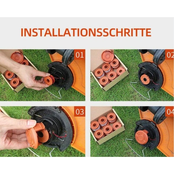 Worx WA0010 Vaihda Vaihda Spool Trimmer - 6+2 Pakkaus