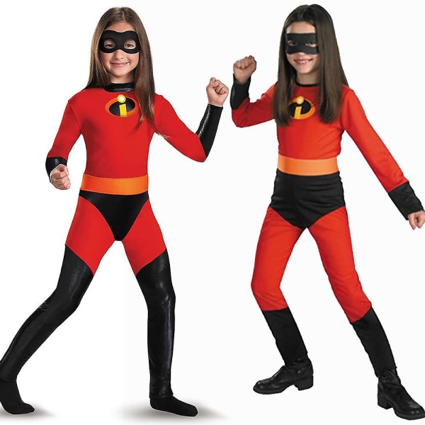 3-14 år Barn Tonåringar Pojkar Flickor Violet The Incredibles Kostym Superhjälte Fancy Dress Up Cosplay Outfits Set Presenter 3-4Years