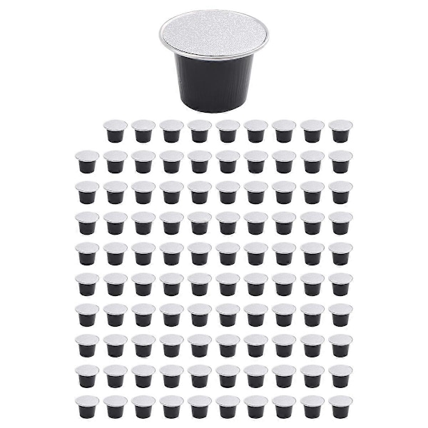 100 Set Påfyllningsbara Kaffekapslar Nespresso Pod för Nescafe Automatisk Kaffemaskin