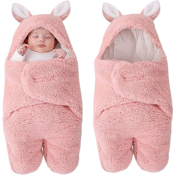 Unisex babysvøbtæppe, sovepose Newborn Pink 6M 【Omtrent 1-3 måneder】