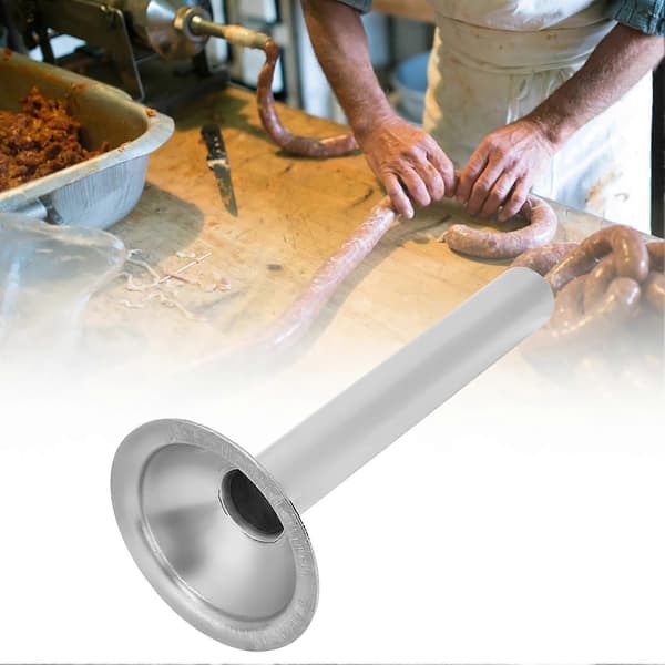 Pølsestopperfyldningsrør i rustfrit stål, manuelt kødhakker tilbehør, diameter 24 mm