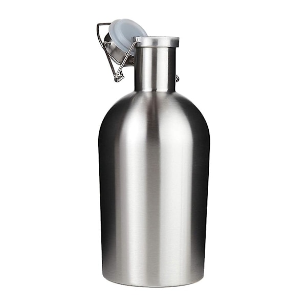Rustfrit Stål Lækagesikker Flip Top Growler, Rustfrit Stål Ølgrowler, Holder Hjemmebrygget Frisk med Lufttæt Tætning