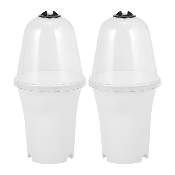 2-pack fyllda planter med lock