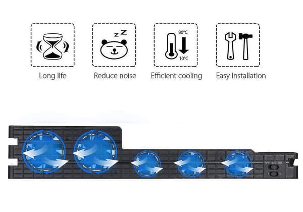 Køleventilator med USB - til Sony Playstation 4 Pro