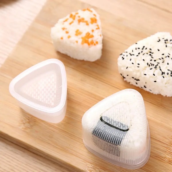 2 kpl kolmion muotoisia Onigiri-muotteja, riisipallojen muotteja, japanilainen sushintekijä, lounaslaatikkoon, Bento-laatikoiden koristeluun, keittiötarvikkeet