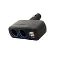 Sigarettennerlader - Tera - Dobbel USB 3.1A - 90° design - Med LED-lys - Universal
